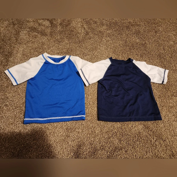 Set of 2 6-9 Months Short Sleeve Swim Tops - Picture 3 of 9